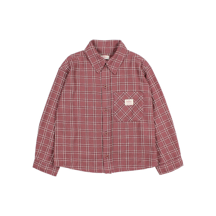 Buho Tartan Shirt - Pomegranate