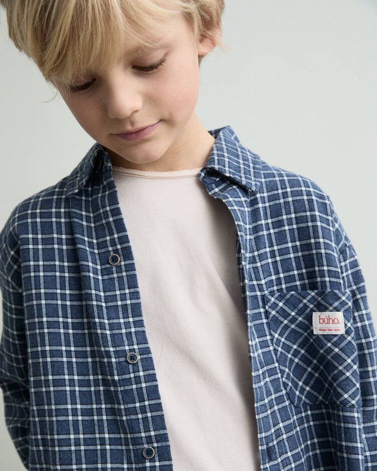 Buho Tartan Shirt - Navy