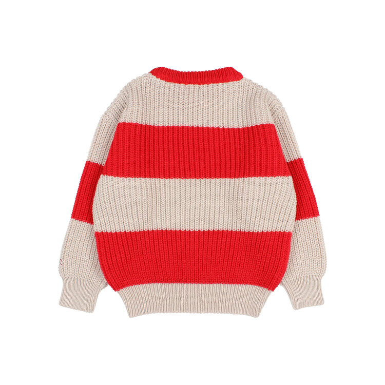 Buho Stripes Jumper - Poppy Red
