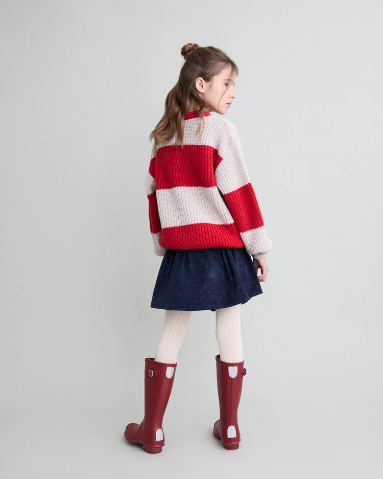 Buho Stripes Jumper - Poppy Red