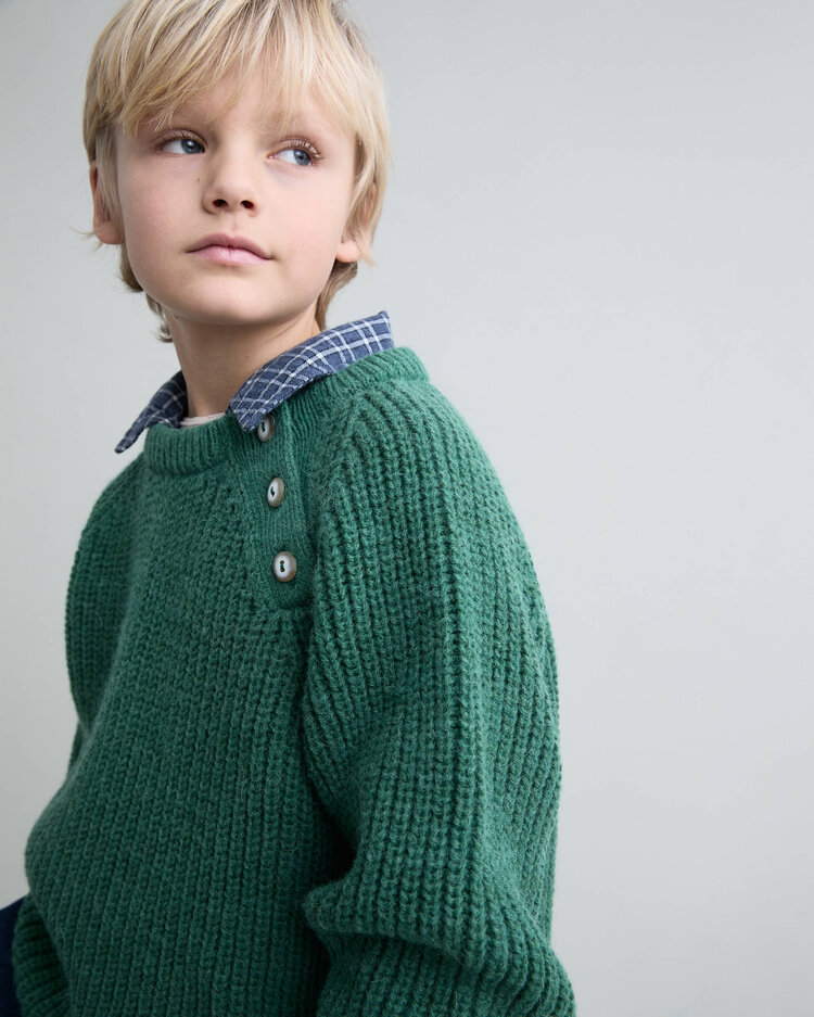 Buho Soft Knit Jumper - Forest Green