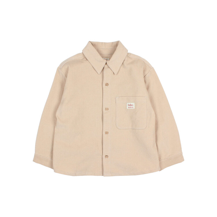 Buho Soft Velour Shirt - Biscuit