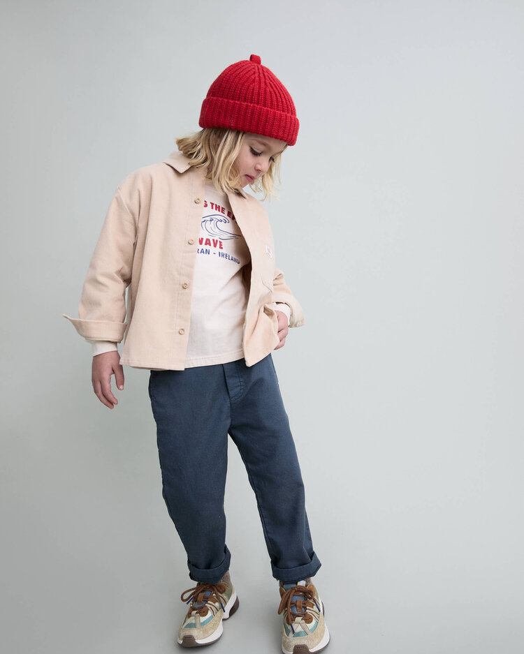 Buho Soft Velour Shirt - Biscuit
