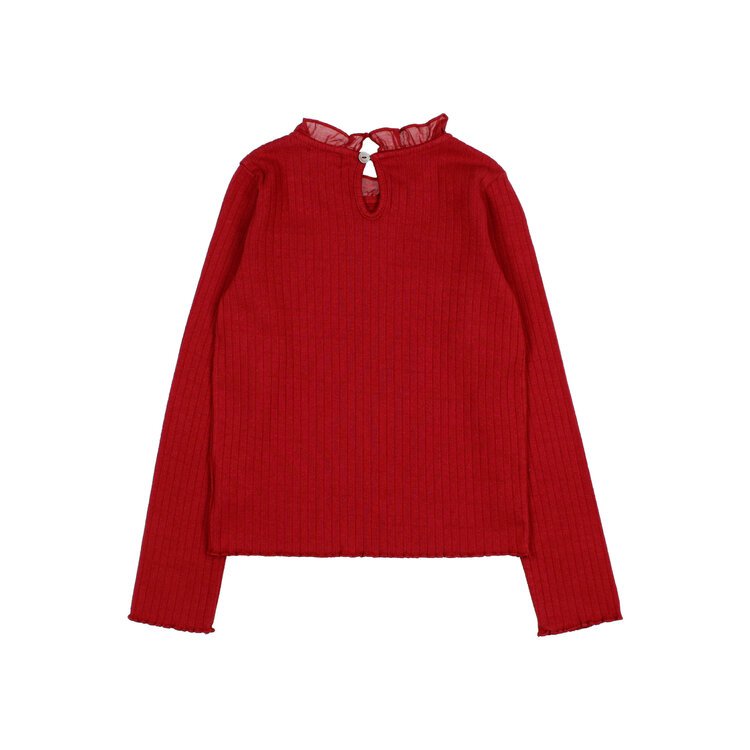 Buho Ruffle T-shirt - Cherry