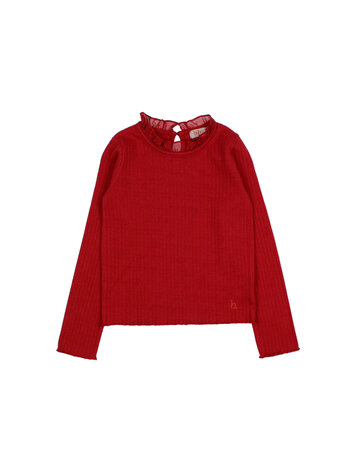 Buho Ruffle T-shirt - Cherry