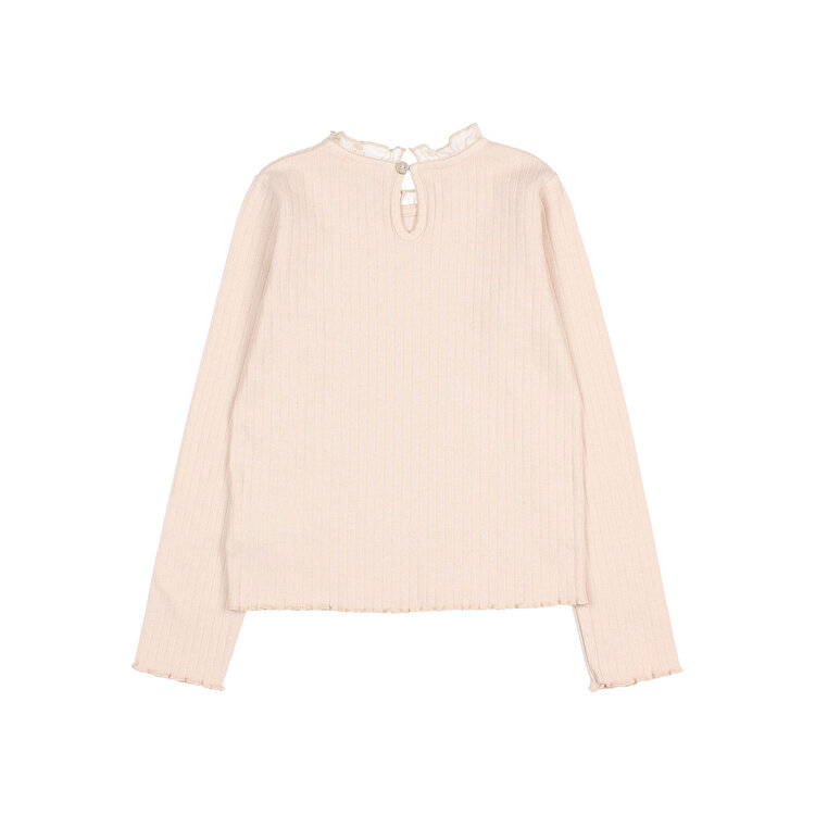 Buho Ruffle T-shirt - Cream Pink