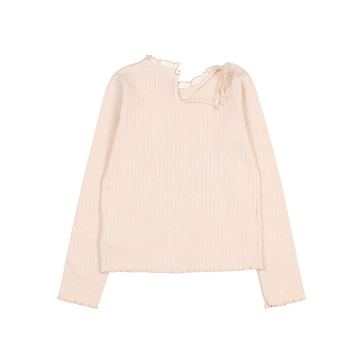 Buho Ruffle T-shirt - Cream Pink