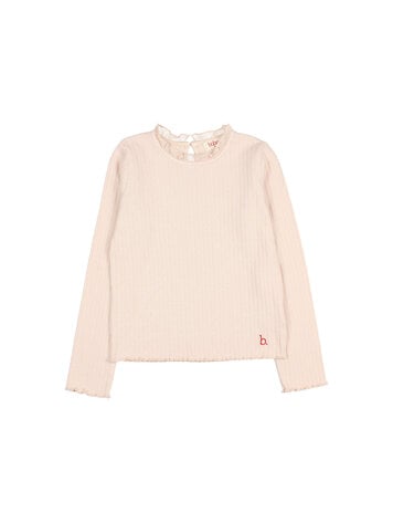 Buho Ruffle T-shirt - Cream Pink