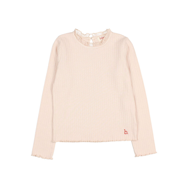 Buho Ruffle T-shirt - Cream Pink
