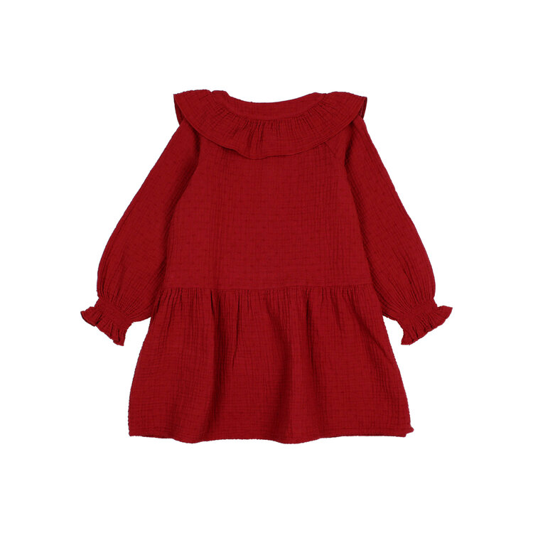 Buho Plumeti Dress - Cherry