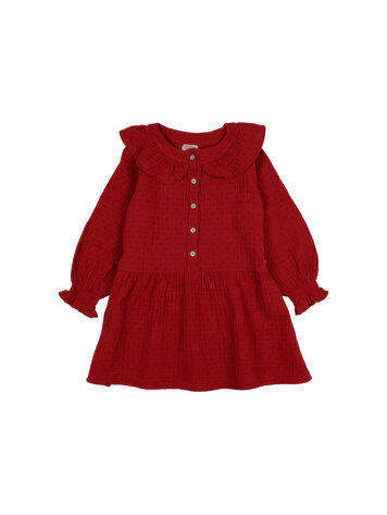 Buho Plumeti Dress - Cherry