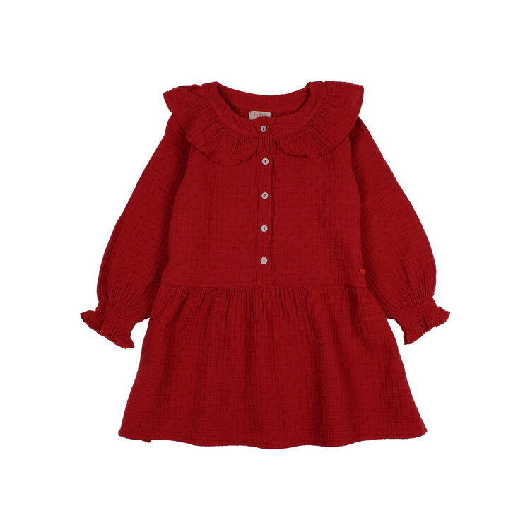 Buho Plumeti Dress - Cherry