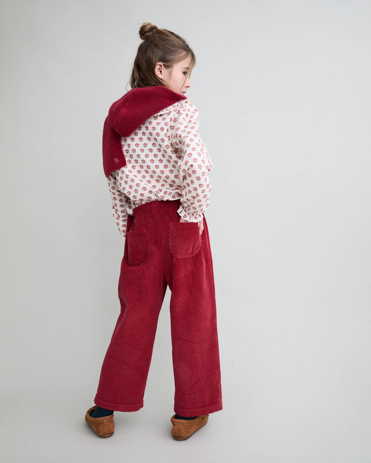 Buho Corduroy Girly Pants - Cherry