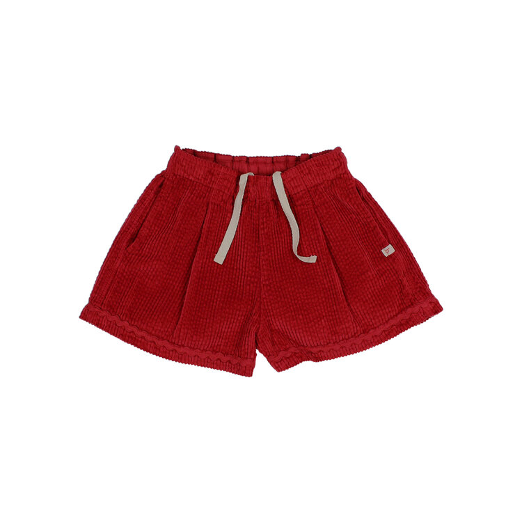 Buho Corduroy Skirt-short - Cherry