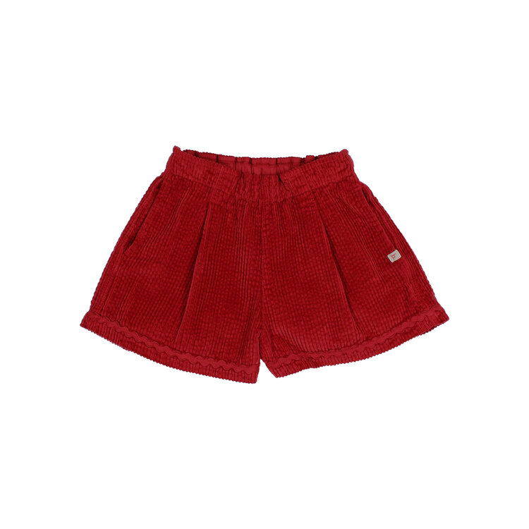 Buho Corduroy Skirt-short - Cherry