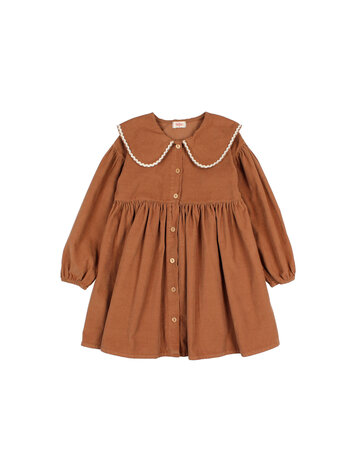 Buho Soft Velour Dress - Cookie