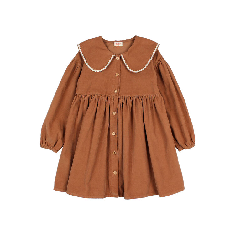 Buho Soft Velour Dress - Cookie