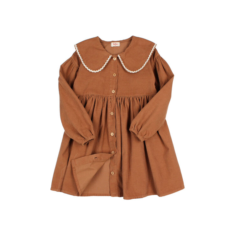 Buho Soft Velour Dress - Cookie