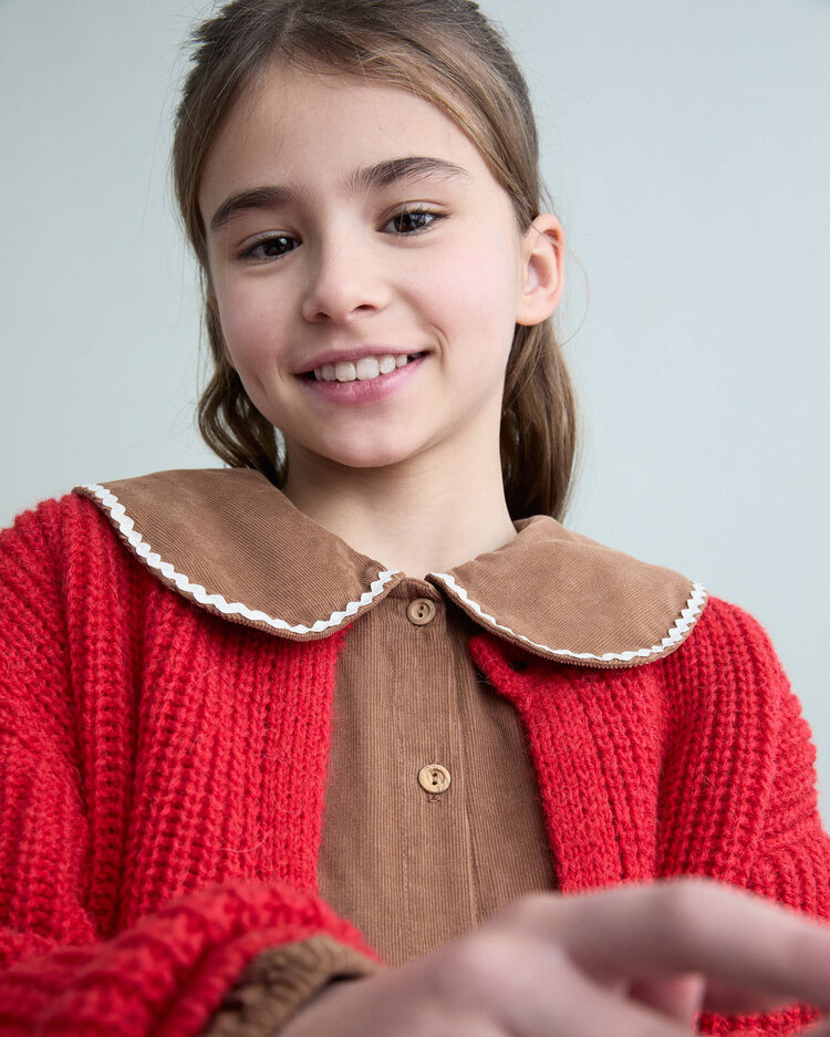 Buho Soft Velour Dress - Cookie