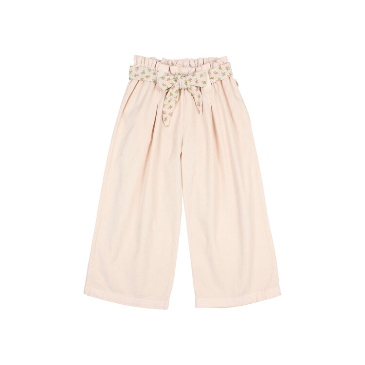 Buho Soft Velour Girly Pants - Cream Pink