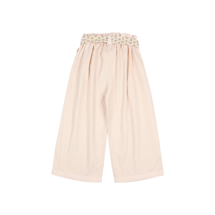 Buho Soft Velour Girly Pants - Cream Pink