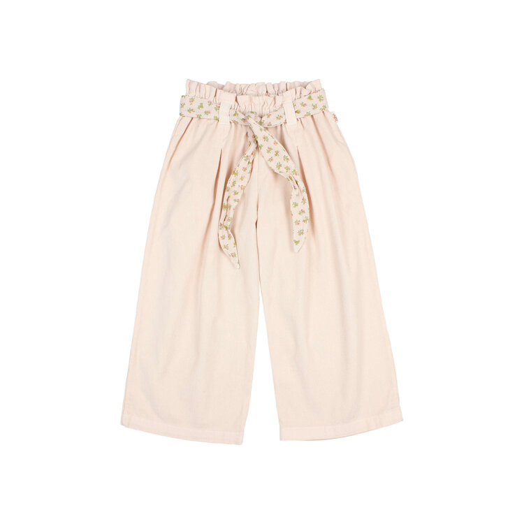 Buho Soft Velour Girly Pants - Cream Pink