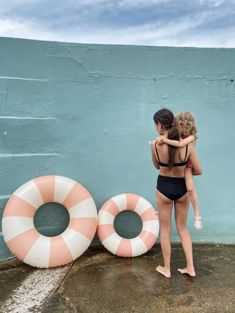Petites Pommes Sally Swim Ring - Peach Daisy 90cm