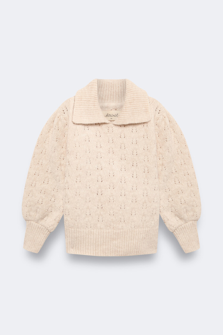 Birinit Biri V-neck Sweater - Ivory Punto