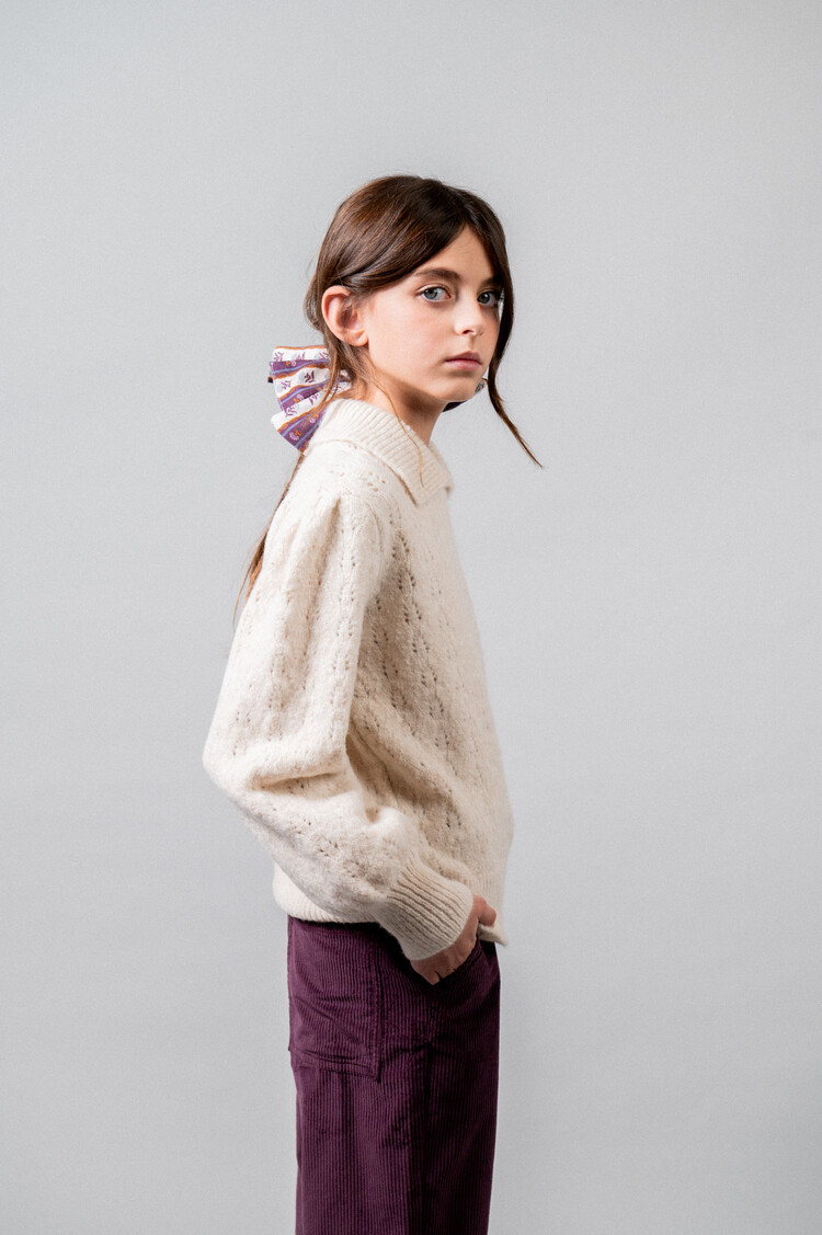 Birinit Biri V-neck Sweater - Ivory Punto