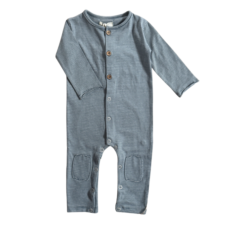 Nixnut Butt Onesie - Snow Stripe