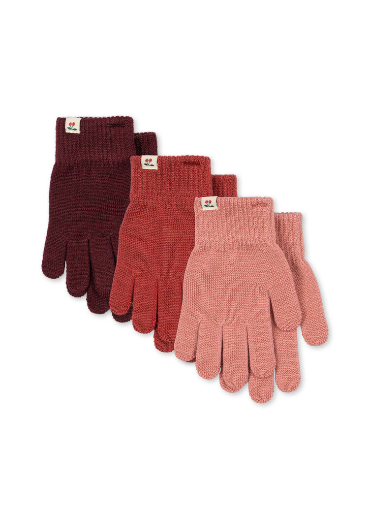 Konges Sløjd 3 Pack Filla Handschoenen - Rose Mix
