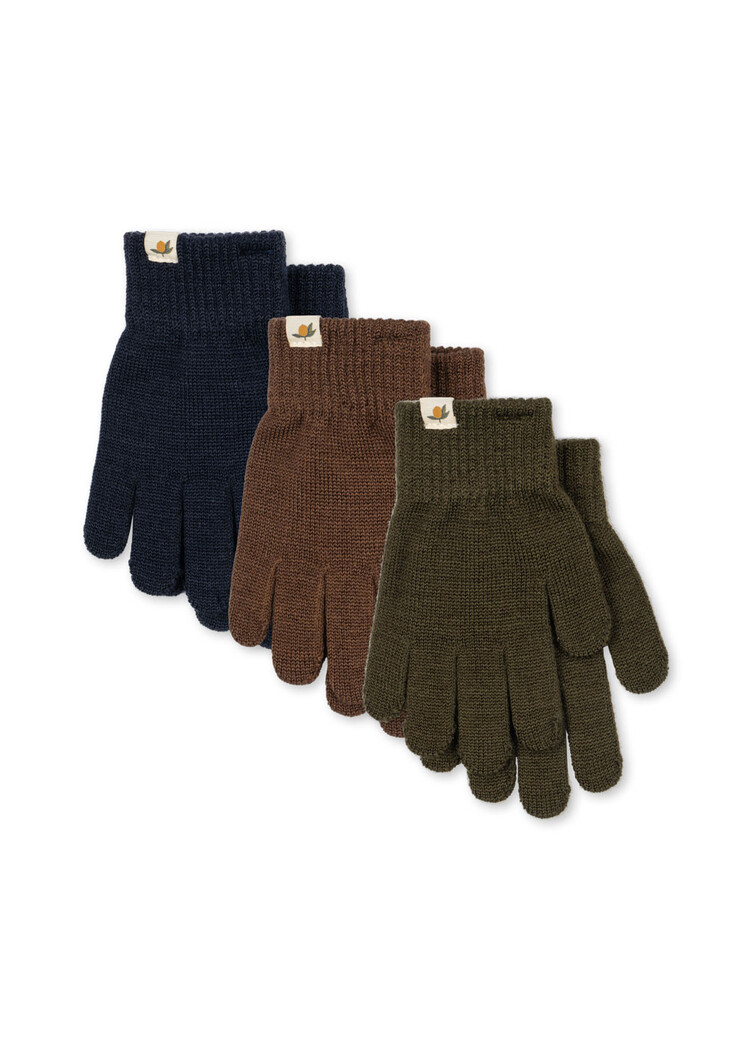 Konges Sløjd 3 Pack Filla Gloves - Forest Mix
