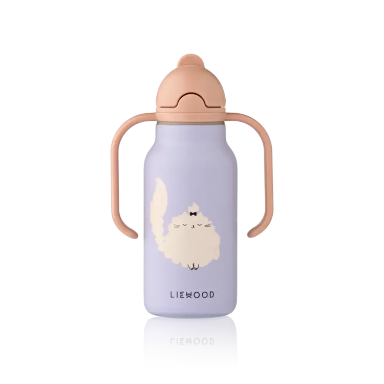 Liewood Kimmie Drinkfles 250ml - Cat/Warm Lilac