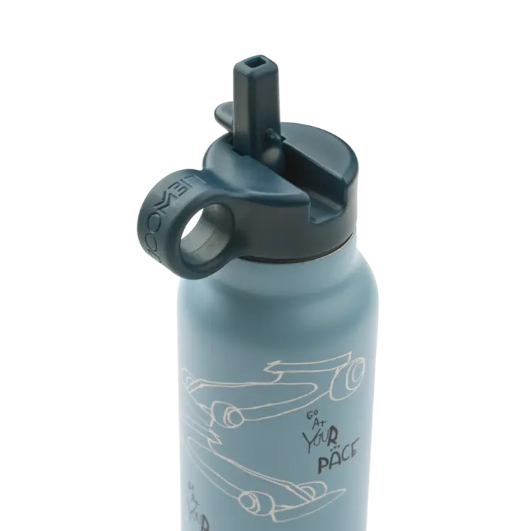 Liewood Falk Drinkfles 350 ml - Race Cars/Beach Blue