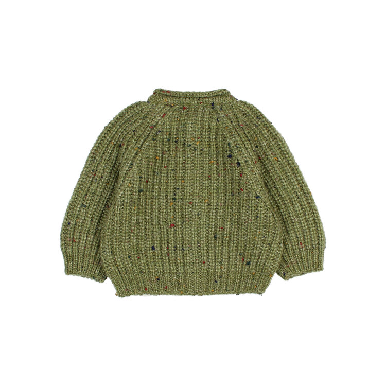 Buho Botonato Cardigan - Green Tea