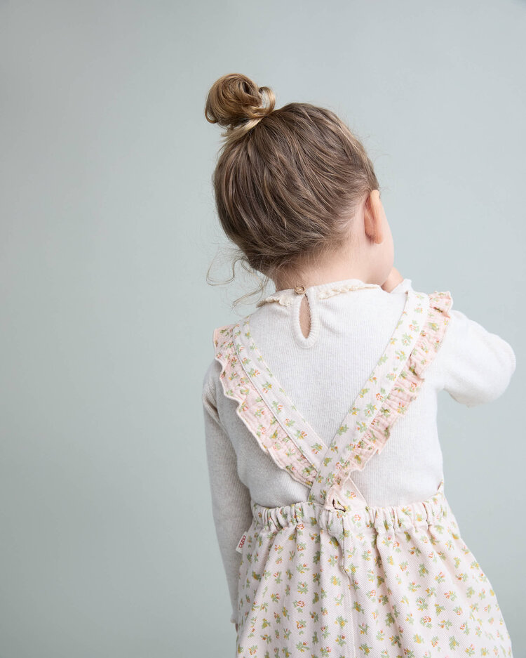 Buho Cottage Dungaree - Cream Pink