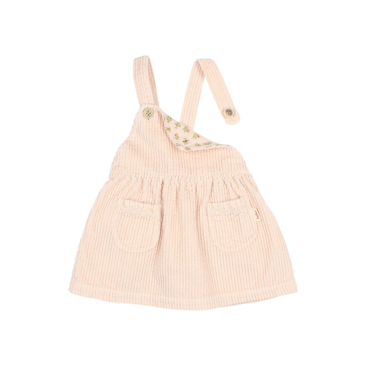 Buho Corduroy Dress - Cream Pink