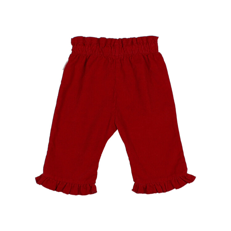 Buho Soft Velour Pants - Cherry