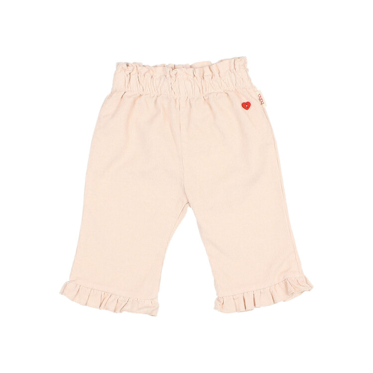 Buho Soft Velour Pants - Cream Pink