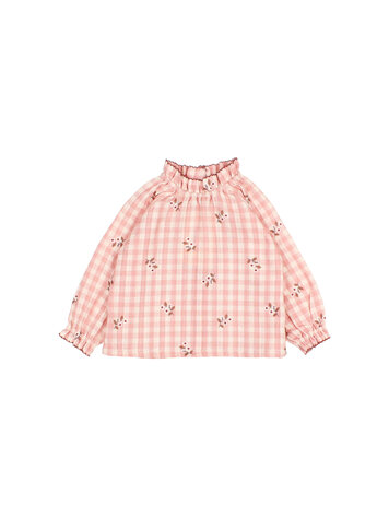 Buho Vichy Blouse - Peony