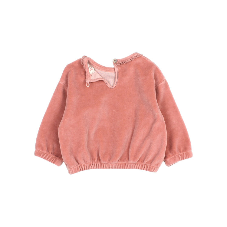 Buho Velvet Sweatshirt - Peony