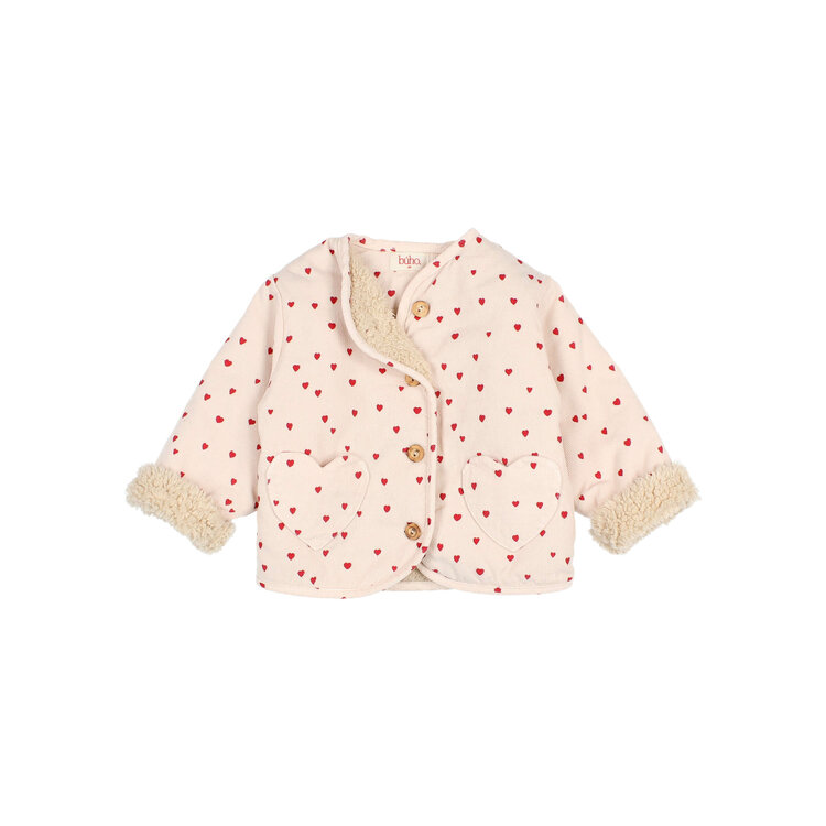 Buho Mini Cuore Jacket - Cream Pink