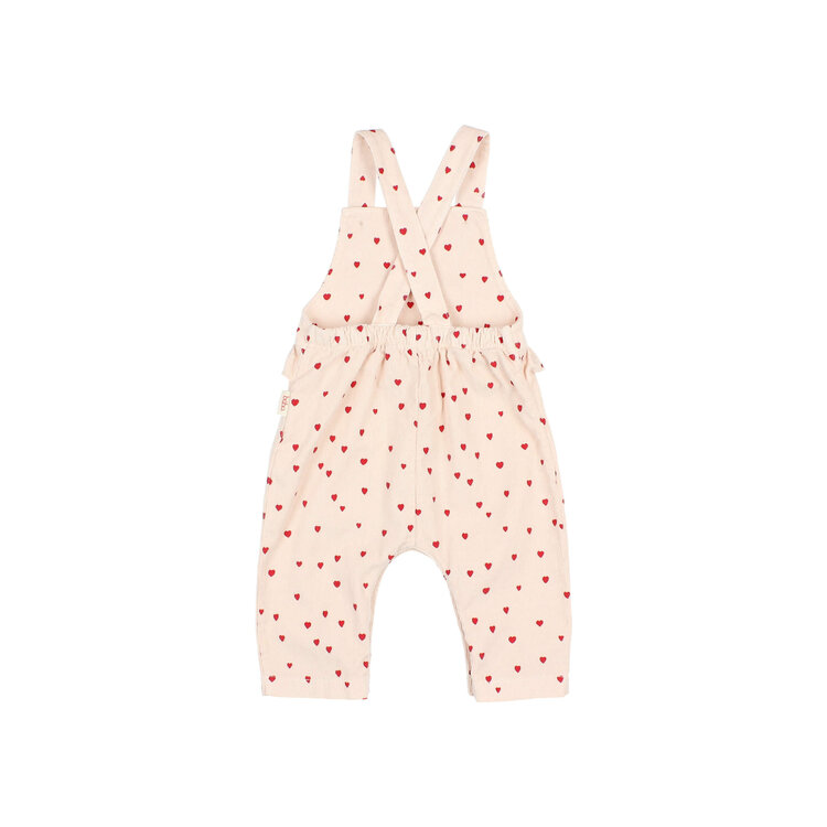 Buho Mini Cuore Dungaree - Cream Pink