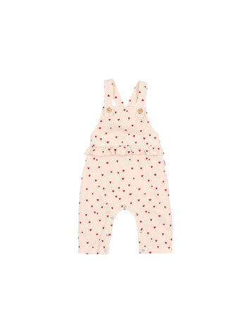Buho Mini Cuore Dungaree - Cream Pink