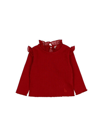 Buho Ruffle T-shirt - Cherry