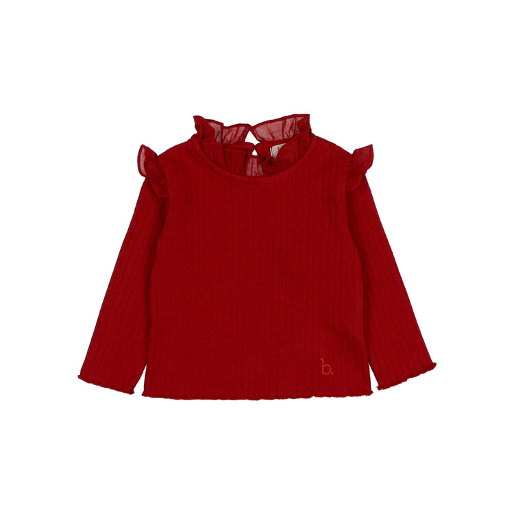 Buho Ruffle T-shirt - Cherry