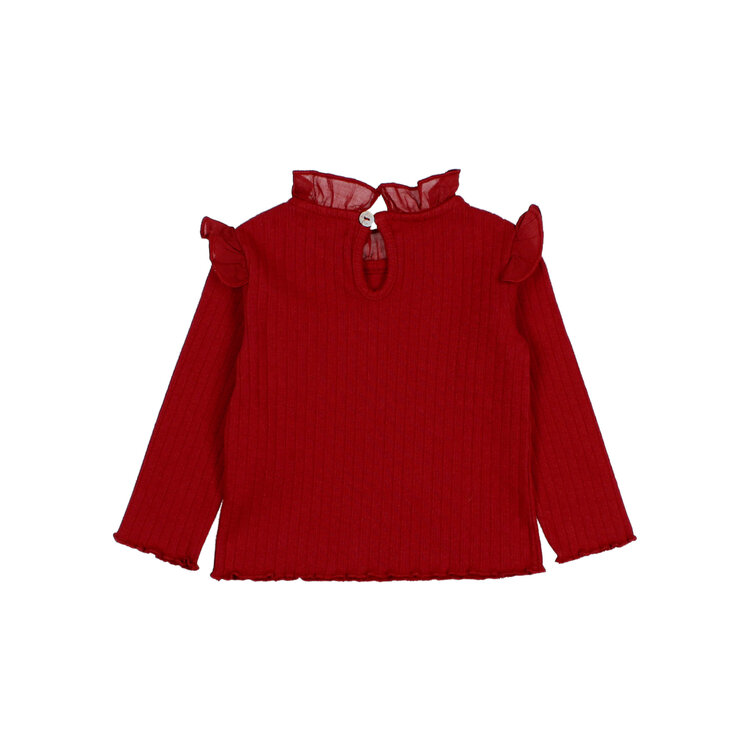 Buho Ruffle T-shirt - Cherry