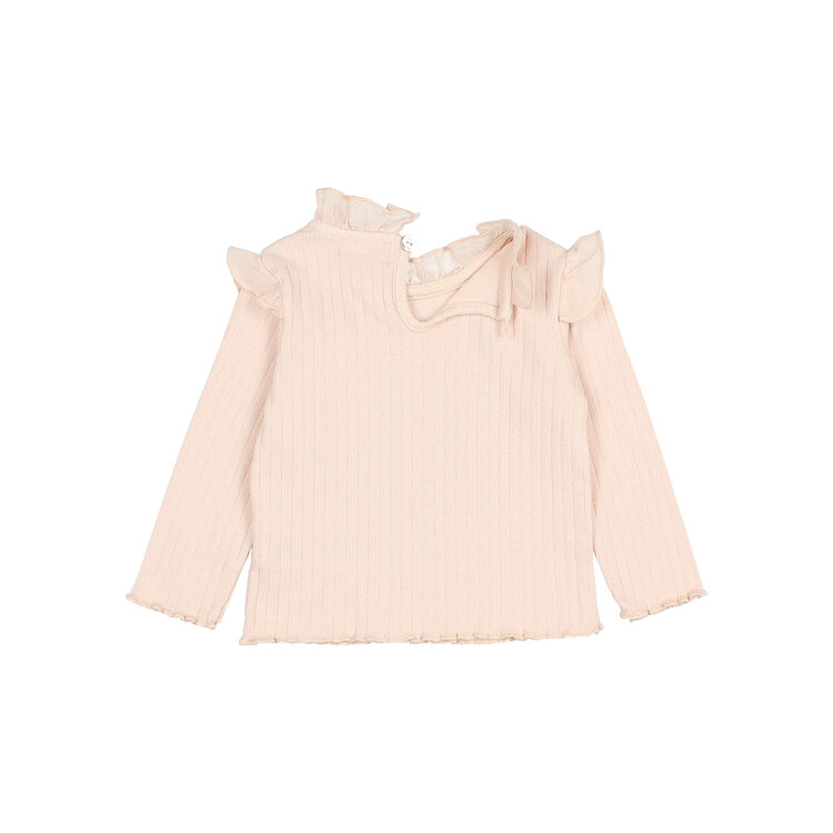 Buho Ruffle T-shirt - Cream Pink