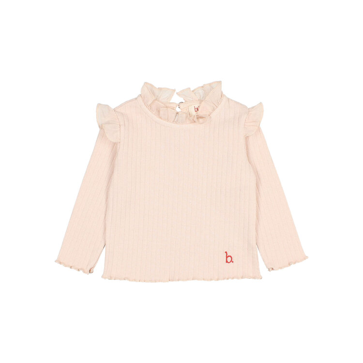 Buho Ruffle T-shirt - Cream Pink