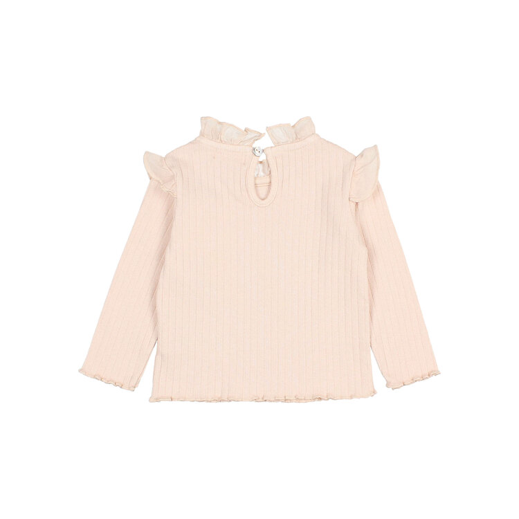 Buho Ruffle T-shirt - Cream Pink
